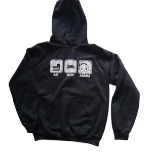 EAT,  SLEEP, ANIME pullover hoodie, Size M